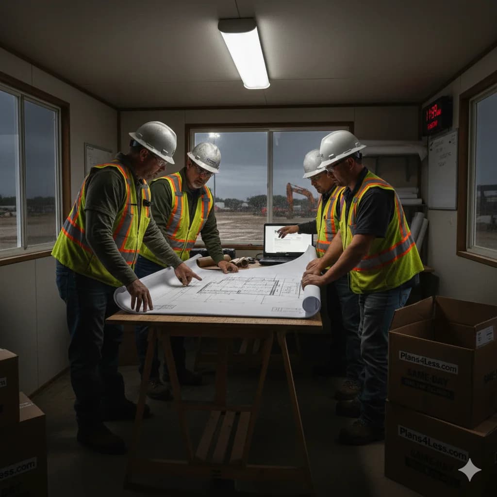 How Commercial Contractors Actually Order Blueprints Under Deadline Pressure